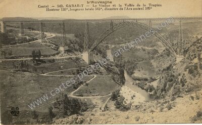 Carte postale ancienne Garabit — Ruynes-en-Margeride (Cantal)