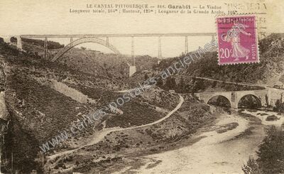 Carte postale ancienne Garabit — Ruynes-en-Margeride (Cantal)