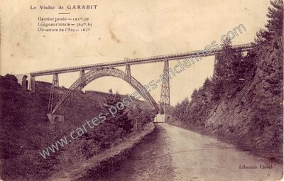 Carte postale ancienne Garabit — Ruynes-en-Margeride (Cantal)