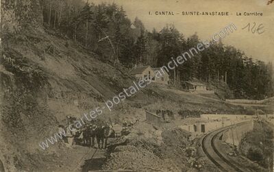 Carte postale ancienne La Carrière — Sainte-Anastasie (Cantal)