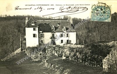 Carte postale ancienne Chateau de Bournazel — Saint-Cernin (Cantal)
