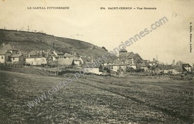 Carte postale ancienne Vue Générale — Saint-Cernin (Cantal)