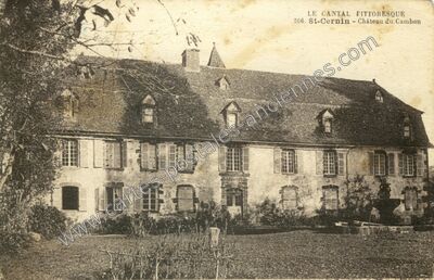 Carte postale ancienne Château du Cambon — Saint-Cernin (Cantal)