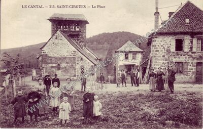Carte postale ancienne St Cirgues — Saint-Cirgues-de-Jordanne (Cantal)