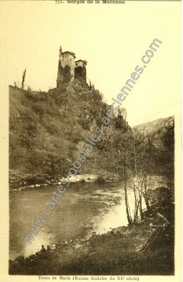 Carte postale ancienne Gorges de la Maronne — Saint-Constant (Cantal)