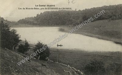 Carte postale ancienne Lac du Mont-de-Bélier — Saint-Étienne-de-Chomeil (Cantal)