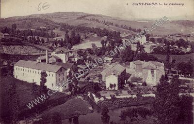Carte postale ancienne Le Faubourg — Saint-Flour (Cantal)