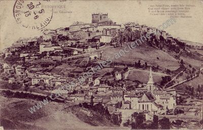 Carte postale ancienne Vue Générale — Saint-Flour (Cantal)