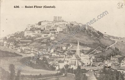 Carte postale ancienne St Flour — Saint-Flour (Cantal)