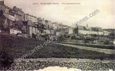 Carte postale ancienne Vue générale Sud — Saint-Flour (Cantal)