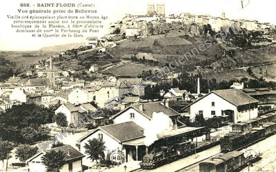 Carte postale ancienne Vue générale prise de Bellevue — Saint-Flour (Cantal)