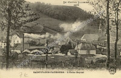 Carte postale ancienne L'Usine Reynal — Saint-Flour (Cantal)