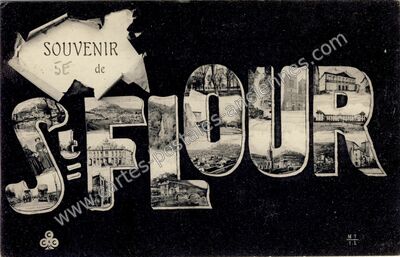 Carte postale ancienne SOUVENIR — Saint-Flour (Cantal)