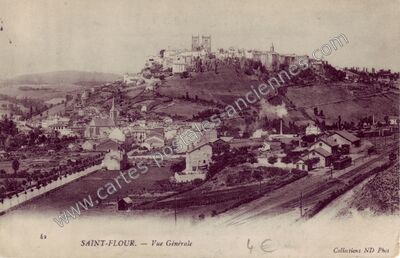 Carte postale ancienne Vue Générale — Saint-Flour (Cantal)