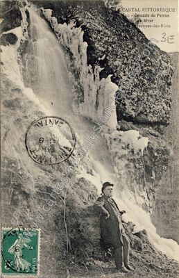 Carte postale ancienne Cascade du Pertus — Saint-Jacques-des-Blats (Cantal)