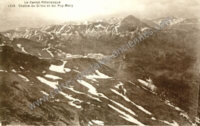 Carte postale ancienne Chaine du Griou — Saint-Jacques-des-Blats (Cantal)