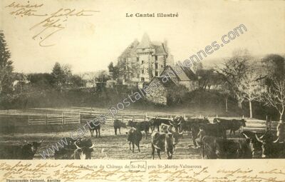 Carte postale ancienne Chateau de St Pol — Saint-Martin-Valmeroux (Cantal)