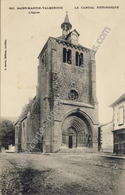 Carte postale ancienne L'Eglise — Saint-Martin-Valmeroux (Cantal)