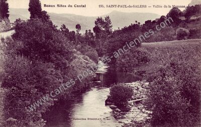 Carte postale ancienne Vallée de la Maronne — Saint-Paul-de-Salers (Cantal)
