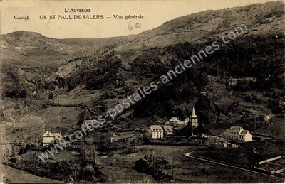 Carte postale ancienne Vue générale — Saint-Paul-de-Salers (Cantal)