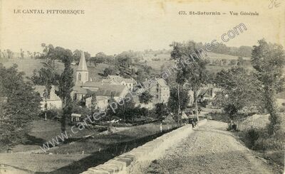 Carte postale ancienne Vue Générale — Saint-Saturnin (Cantal)