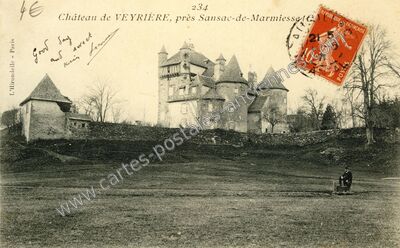 Carte postale ancienne Chateau de Verriere — Sansac-de-Marmiesse (Cantal)