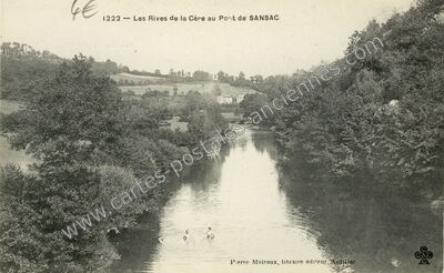 Carte postale ancienne Pont de Sansac — Sansac-de-Marmiesse (Cantal)