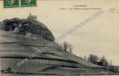 Carte postale ancienne Segur — Ségur-les-Villas (Cantal)