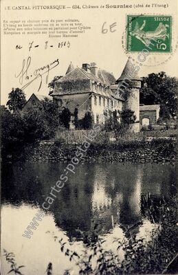 Carte postale ancienne Chateau de Sourniac — Sourniac (Cantal)