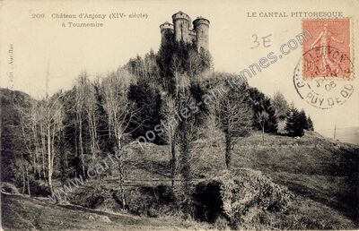Carte postale ancienne Chateau d'Anjony — Tournemire (Cantal)