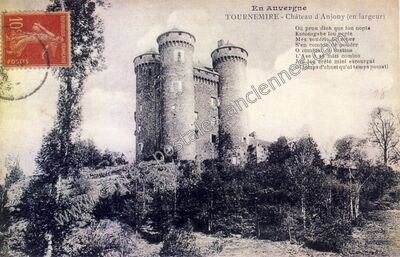 Carte postale ancienne Chateau d'Anjony — Tournemire (Cantal)