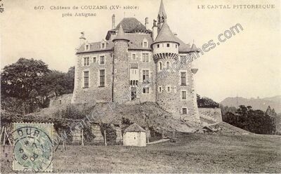 Carte postale ancienne Chateau de Couzans — Vebret (Cantal)