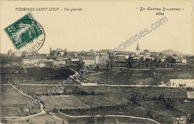 Carte postale ancienne Vue générale — Védrines-Saint-Loup (Cantal)