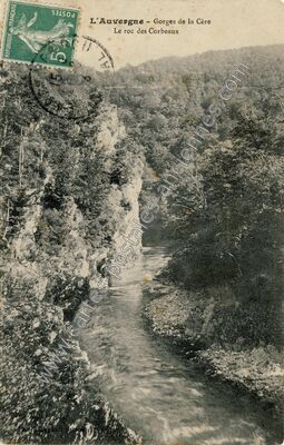 Carte postale ancienne Gorges et Pas de la Cere — Vèze (Cantal)