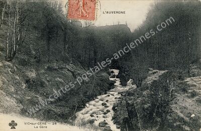 Carte postale ancienne La Cere — Vèze (Cantal)