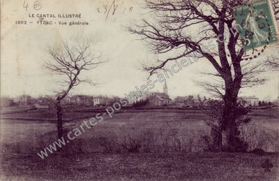 Carte postale ancienne Vue générale — Ytrac (Cantal)