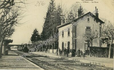 Carte postale ancienne La Gare — Ytrac (Cantal)