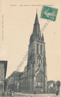Carte postale ancienne Eglise du Monastère St-Géraud — Aurillac (Cantal)