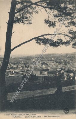 Carte postale ancienne Vue Panoramique — Aurillac (Cantal)