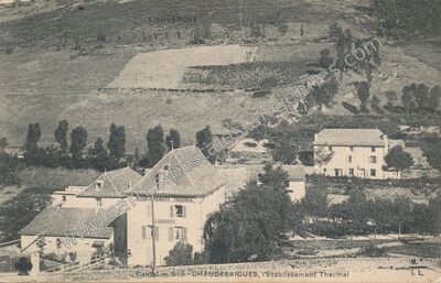 Carte postale ancienne L'AUVERGNE, ETABLISSEMENT THERMAL, GINISTY — Chaudes-Aigues (Cantal)