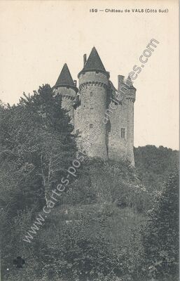 Carte postale ancienne Chateau de Val — Lanobre (Cantal)