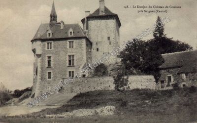 Carte postale ancienne Chateau de Couzans — Saignes (Cantal)