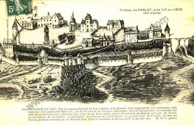 Carte postale ancienne Chateau de Carlat — Carlat (Cantal)