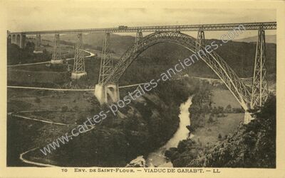 Carte postale ancienne Viaduc de Garabit — Ruynes-en-Margeride (Cantal)