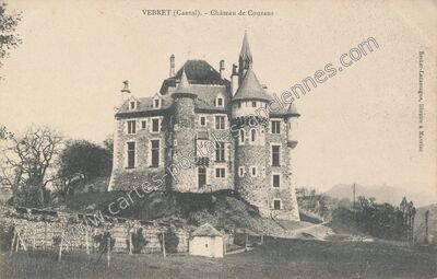 Carte postale ancienne Château de Couzans — Vebret (Cantal)