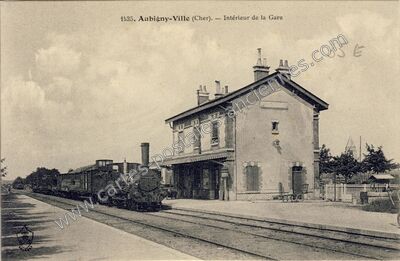 Carte postale ancienne Aubigny — Aubigny-sur-Nère (Cher)