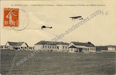 Carte postale ancienne Camp d'Avord — Avord (Cher)