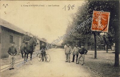Carte postale ancienne Camp d'Avord — Avord (Cher)