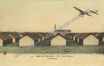 Carte postale ancienne camp d'avor — Avord (Cher)