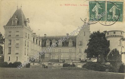 Carte postale ancienne Le Châte — Blet (Cher)